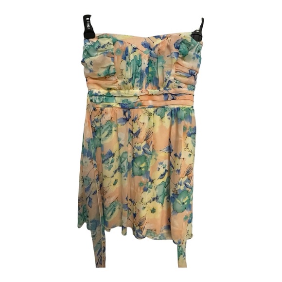 Trixxi Dresses & Skirts - Trixxi Orange Pink Strapless Sundress for Weddings